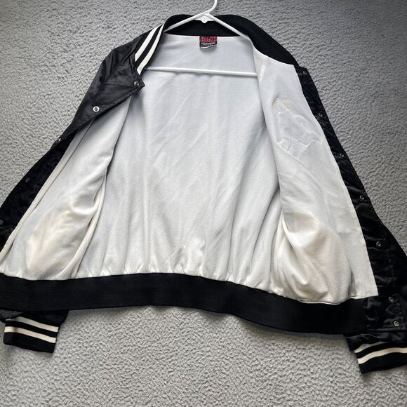 Los Angeles Angels Varsity Jacket Mens XL Black Button Front Hilton - Picture 11 of 16